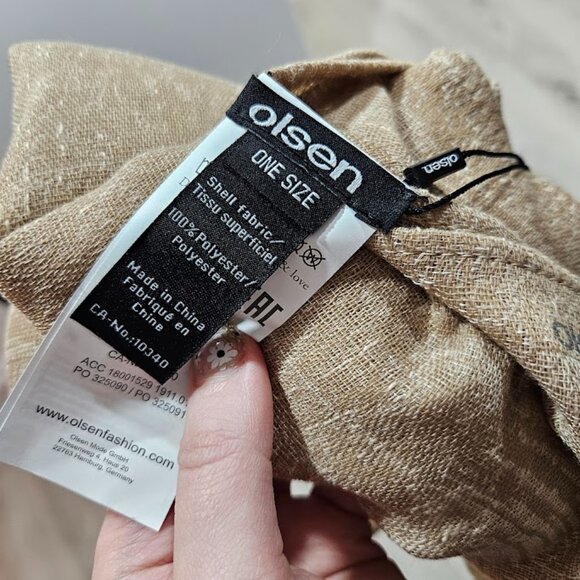 BNWT Beige Cream Olsen Scarf - Picture 6 of 9